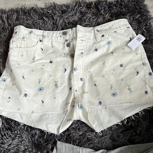 Old Navy High Rise O.G Denim Floral Shorts